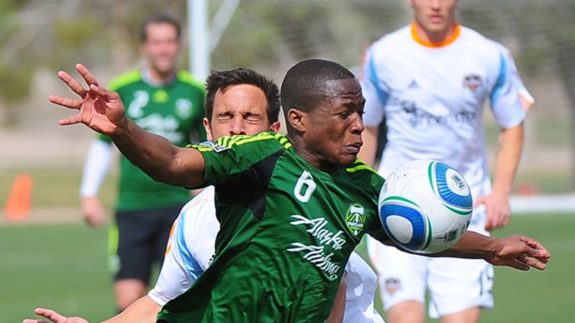 Portland rookie Darlington Nagbe started and played 71 minutes on Saturday against Houston.