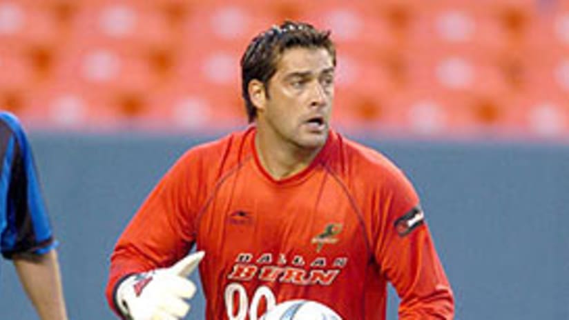 Jeff Cassar will be in the net for the Burn against the Revolution.