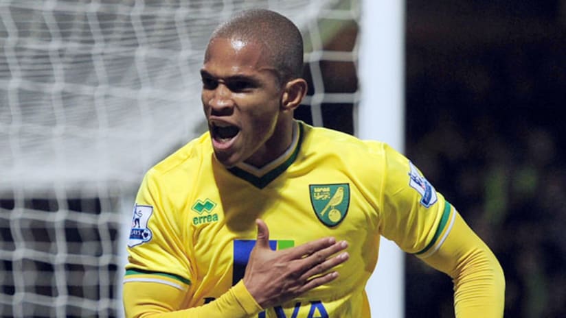 Norwich striker Simeon Jackson