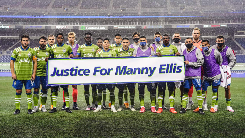Seattle Sounders Justice for Manny Ellis - Sept. 18, 2020