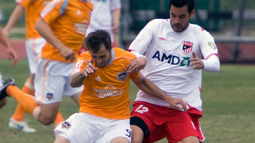 The Dynamo used 20 different players throughout the scrimmage.