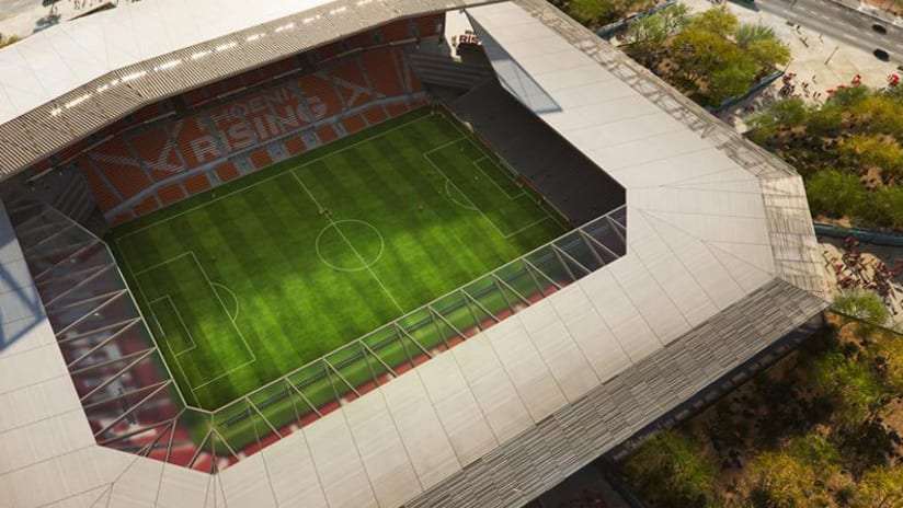 Phoenix Rising FC - stadium rendering - overhead