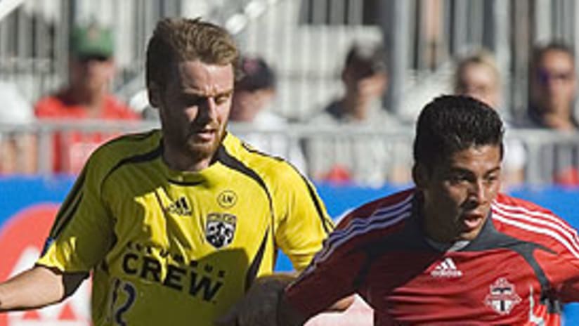 Eddie Gaven (left) and the Crew renew their rivalry with Toronto FC on Saturday.