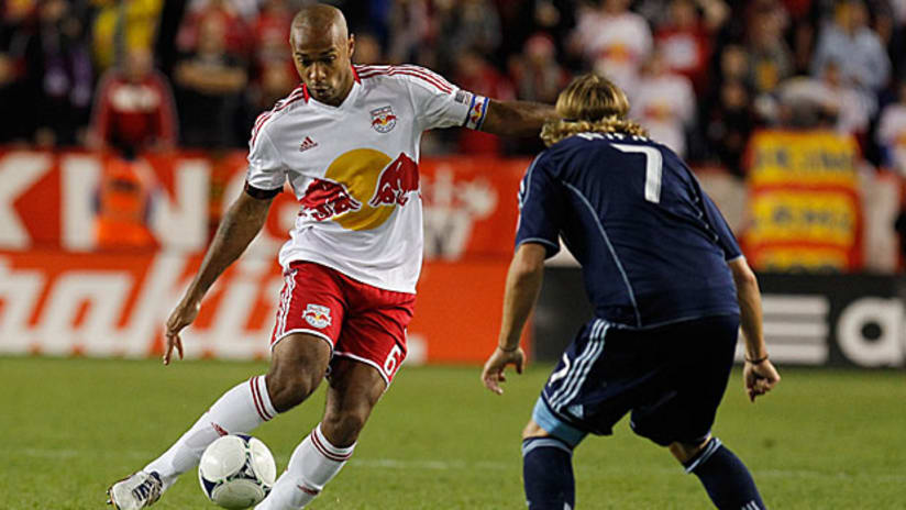 New York's Thierry Henry against Sporting KC.