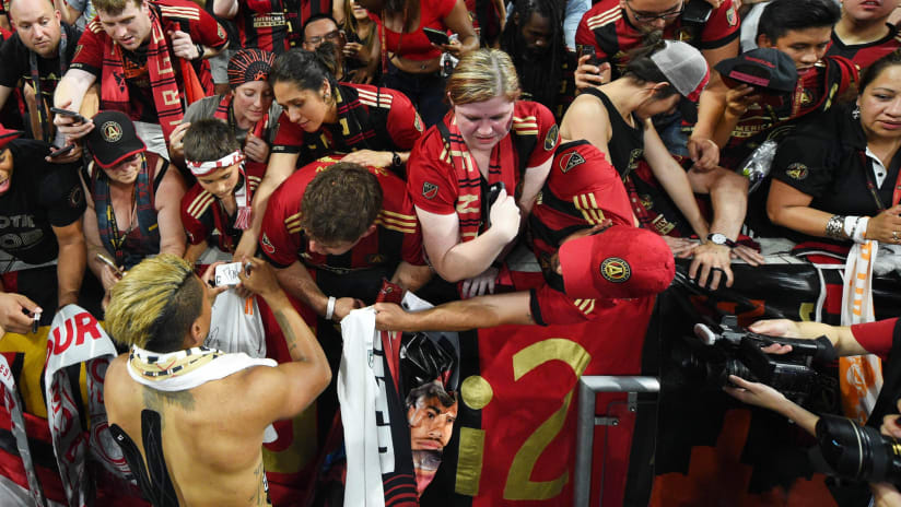 Josef Martinez - Atlanta United - with the fans