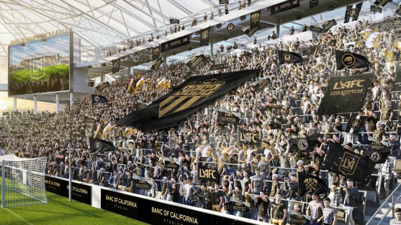 LAFC - supporters section - rendering - side view