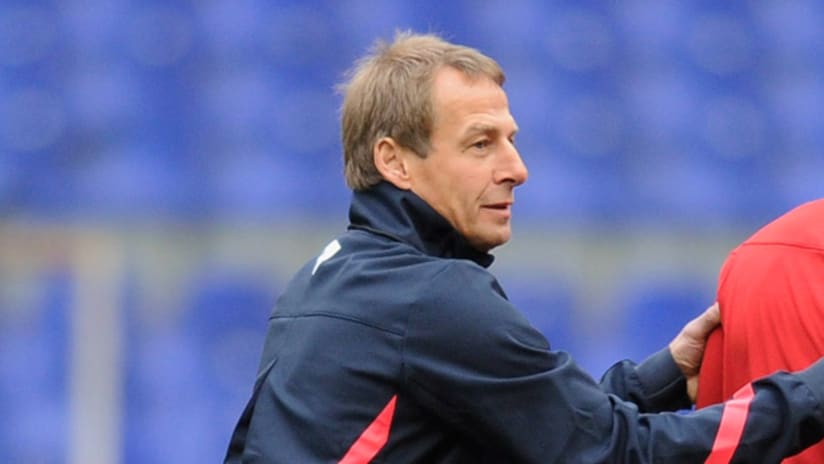 Jurgen Klinsmann directs US practice in Genoa