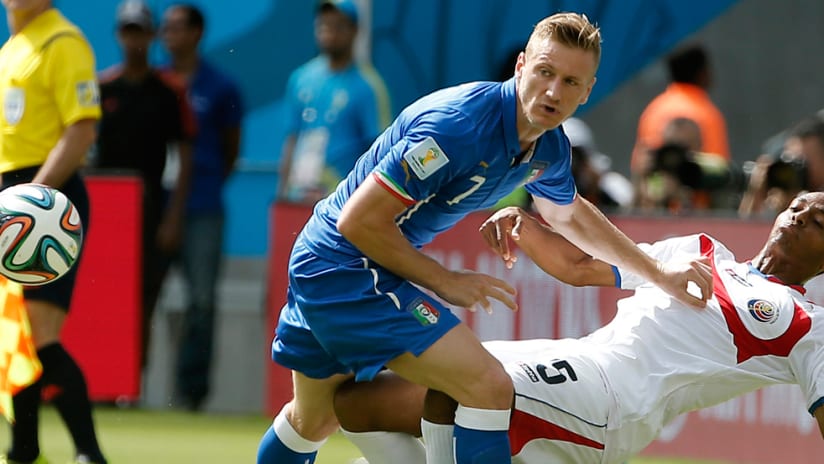 Ignazio Abate - in action for Italy vs. Costa Rica during the 2014 World Cup