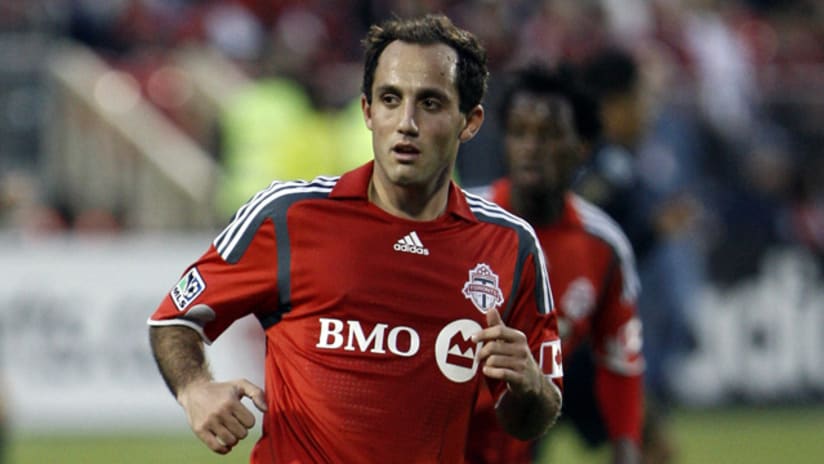 Nick LaBrocca scores his first goal for Toronto FC to give his team a lead vs. Chicago