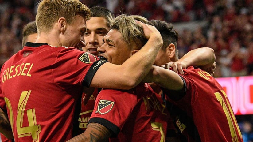 Atlanta United - celebrate 1st goal - vs Orlando