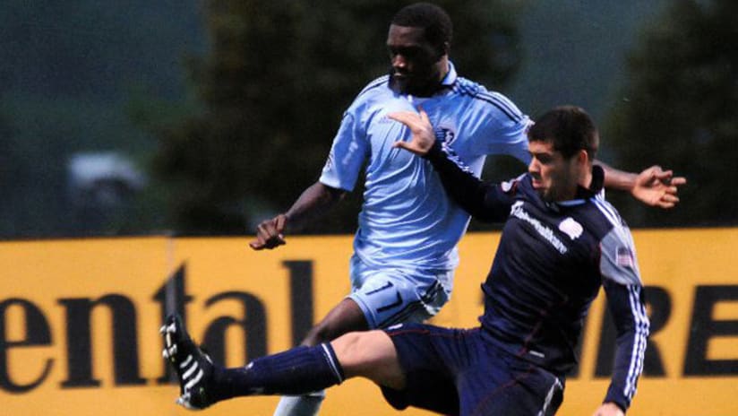 CJ Sapong tallied a brace in Sporting's US Open Cup play-in win over New England.