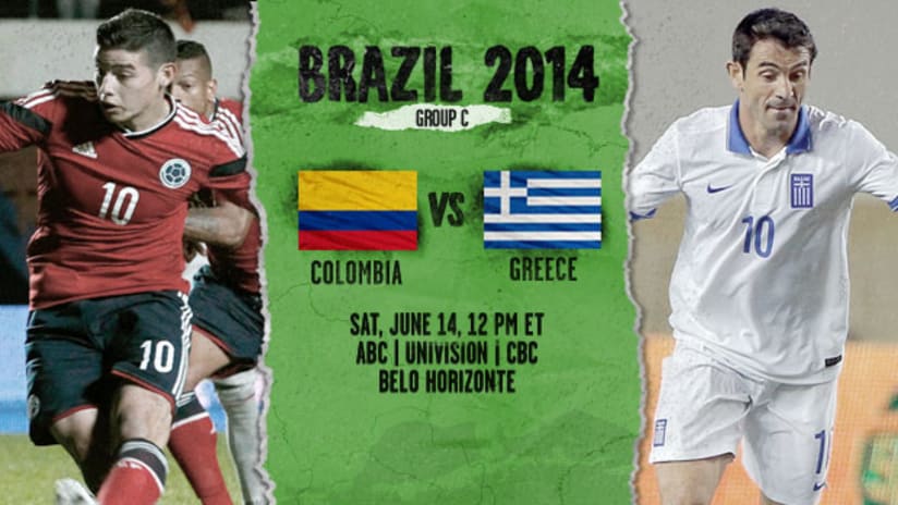 World Cup: Colombia vs. Greece, June 13, 2014