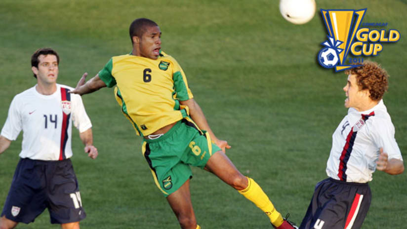 Jamaica's Ryan Johnson in a friendly vs. the US in 2006.