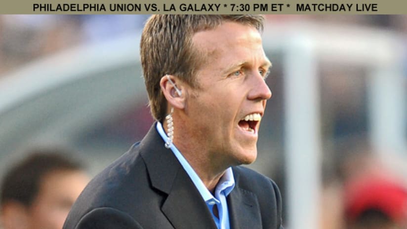 Philadelphia Union assistant coach John Hackworth will lead the team against LA on Wednesday night.