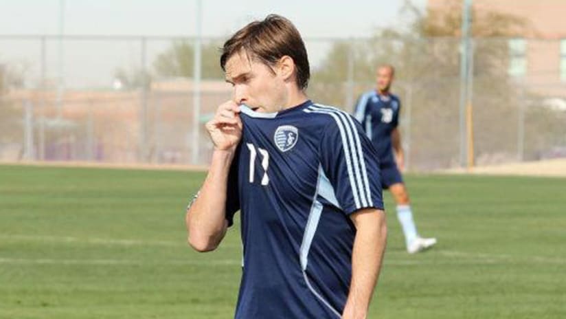 Bobby Convey during Sporting KC's scrimmage with San Jose