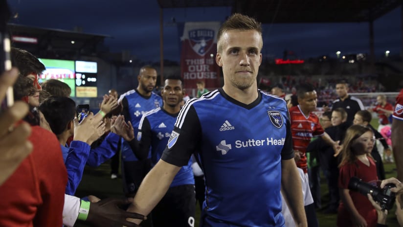 Tommy Thompson of the San Jose Earthquakes