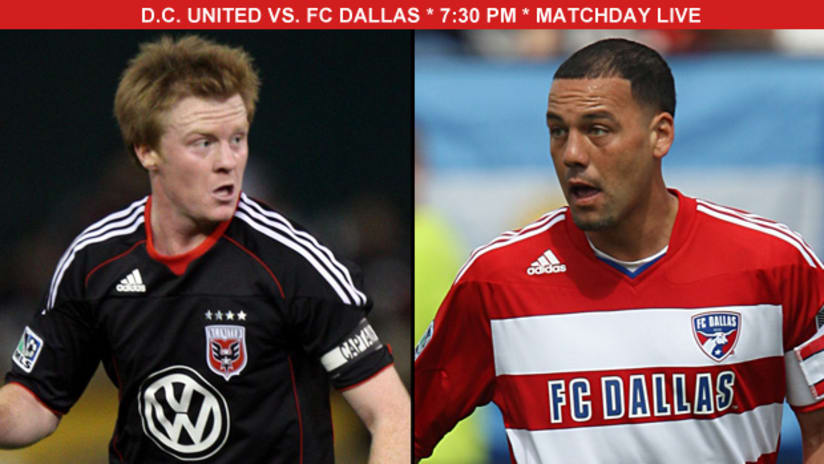 Dax McCarty (left) and D.C. United take on Daniel Hernandez and FC Dallas on Saturday.