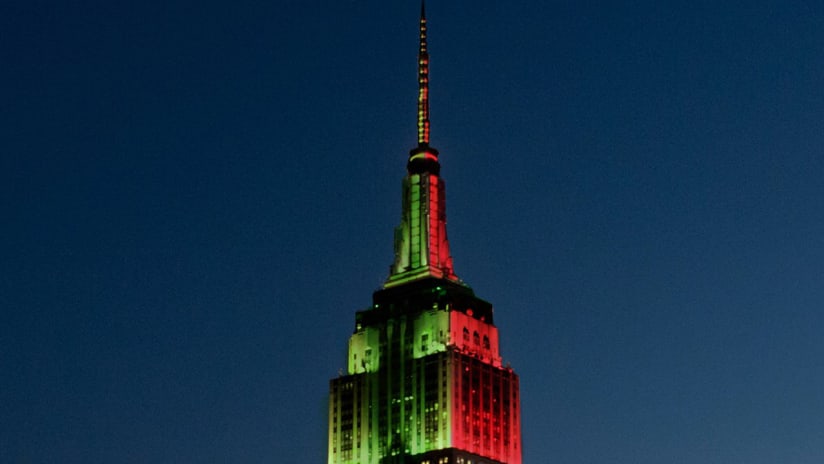 Empire State Building - lit in the colors of 2016 MLS Cup teams - THUMB ONLY