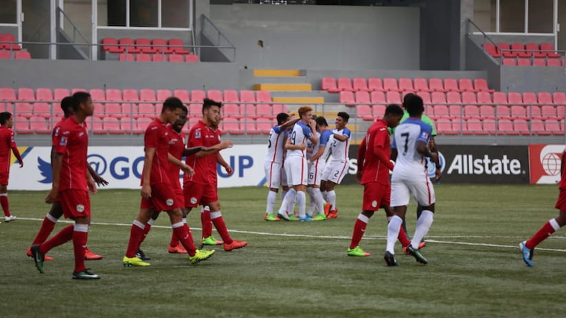 US U-17s celebrate win over Cuba in CONCACAF U-17 Championship