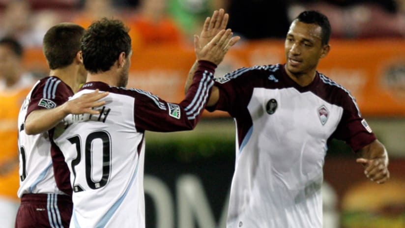 Tyrone Marshall (right) and the Colorado Rapids learned their CONCACAF Champions League fate on Wednesday.