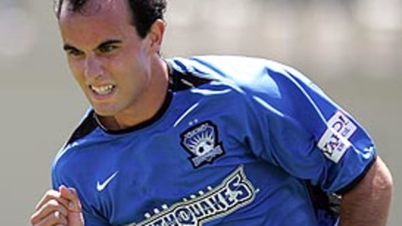 Landon Donovan scored the Quakes' second goal and first penalty kick Wednesday.