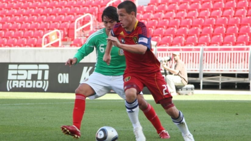 Luis Gil, pictured here against Mexico's U-23s, was loaned to USSF D-2 side AC St. Louis.