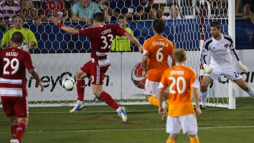 Kenny Cooper scores against Houston in the US Open Cup