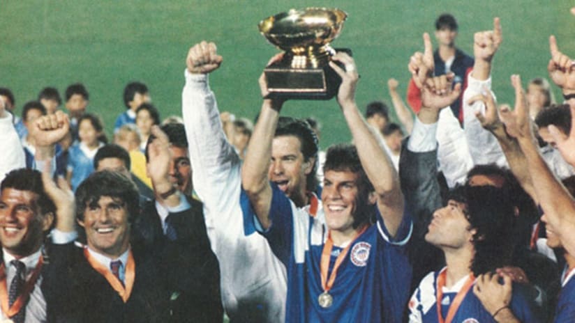 Peter Vermes and United States celebrate 1991 Gold Cup title