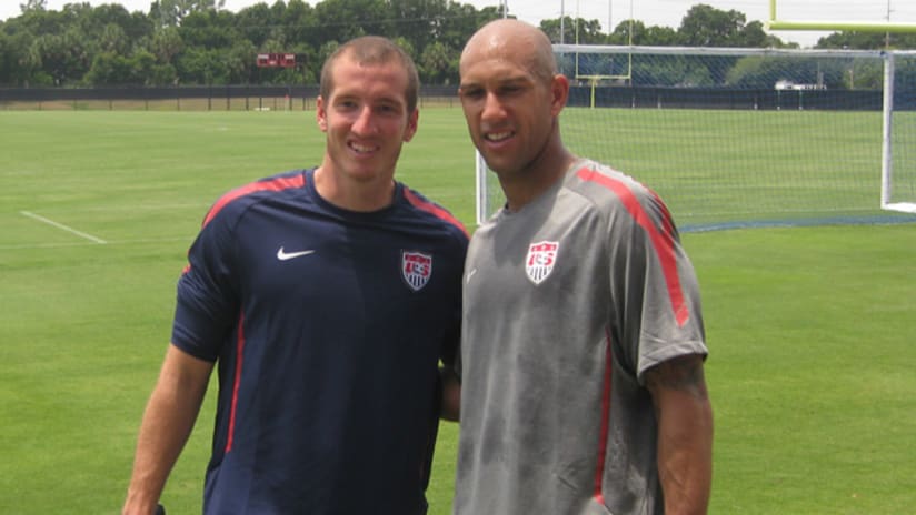 Jeff Attinella and Tim Howard at US practice.