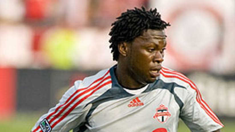 Colin Samuel scored TFC's lone goal of the match against the Galaxy.