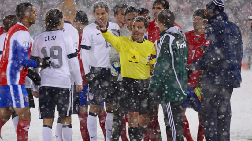 US vs. Costa Rica in the Snow Game