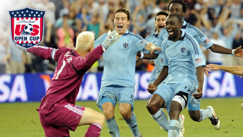 US Open Cup: Sporting KC celebrate their 2012 title in penalties.