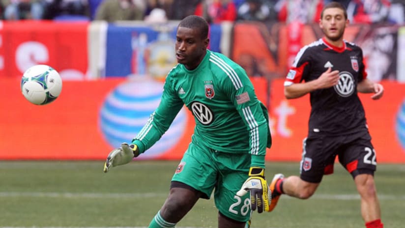 Bill Hamid makes a save in New York