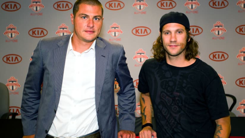 Danny Koevermans (left) and Torsten Frings signed on with Toronto as DPs.