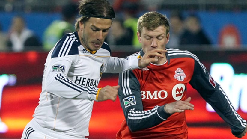 David Beckham and the LA Galaxy played to a 0-0 tie against Toronto.