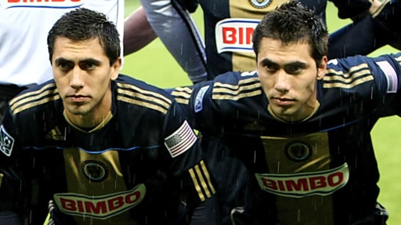The Philadelphia Union's Farfan brothers each cracked the starting lineup against Portland on May 6.