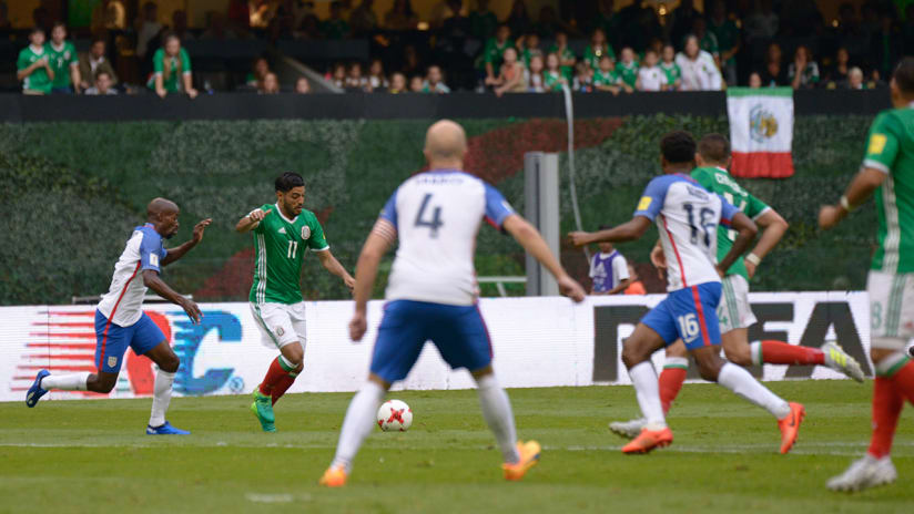 Carlos Vela - Mexico - sets to shoot vs. USA