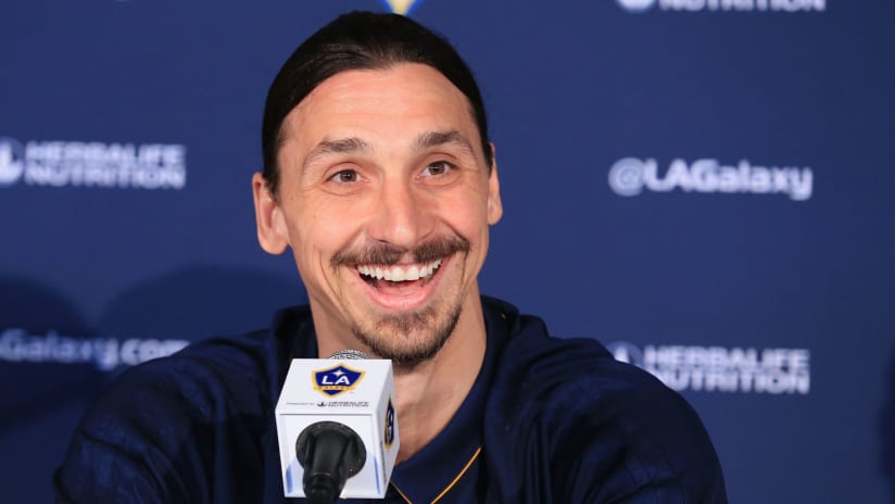 Zlatan Ibrahimovic - LA Galaxy - press conference - smile