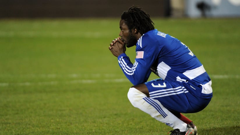 Ugo Ihemelu takes in FC Dallas' loss.