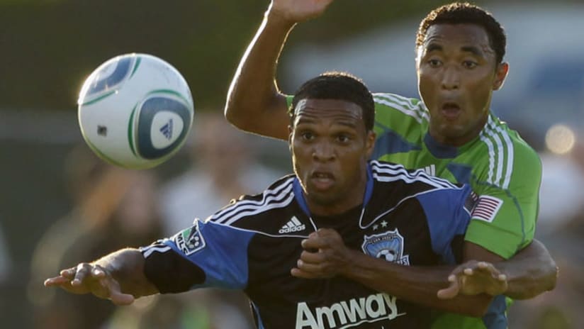 Scott Sealy and the San Jose Earthquakes have an 0-2-2 record at Buck Shaw Stadium since May 8.