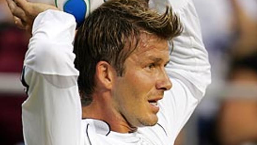 David Beckham served up England's goal Friday with a superb free kick.