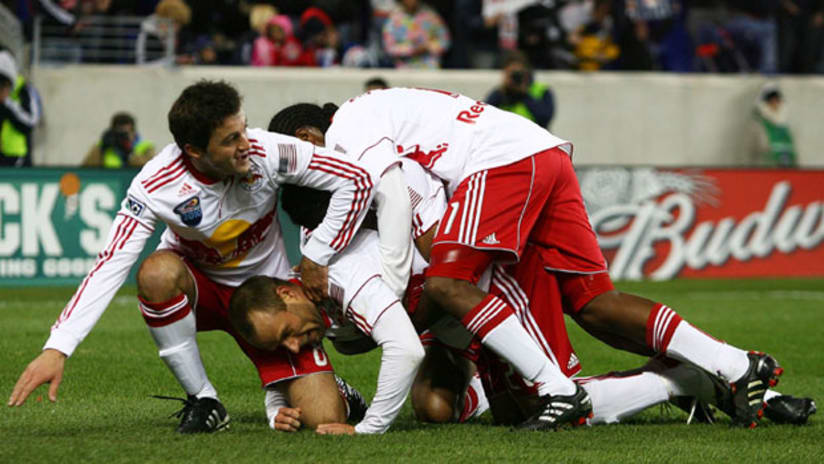 The Red Bulls were all smiles on Saturday at Red Bull Arena.