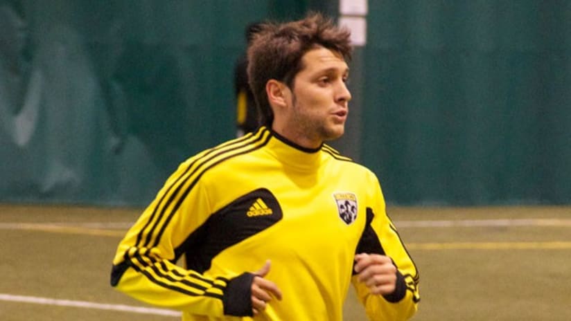 Matías Sánchez training with Columbus Crew