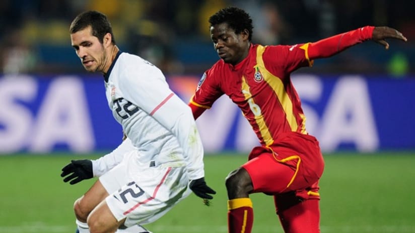 Benny Feilhaber in action against Ghana at the 2010 World Cup.