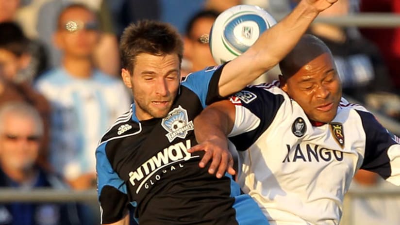 Bobby Convey (left) and San Jose look to put their opening-day defeat behind them.