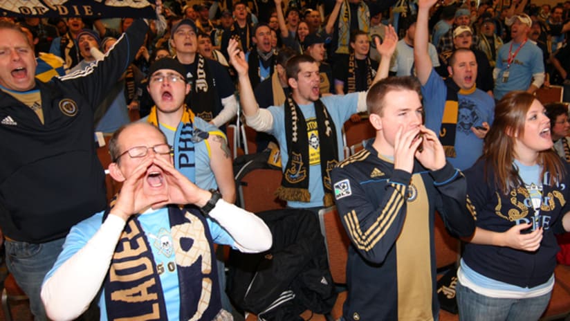 The Union's supporters' group, the Sons of Ben, traveled to Baltimore for the 2011 SuperDraft.