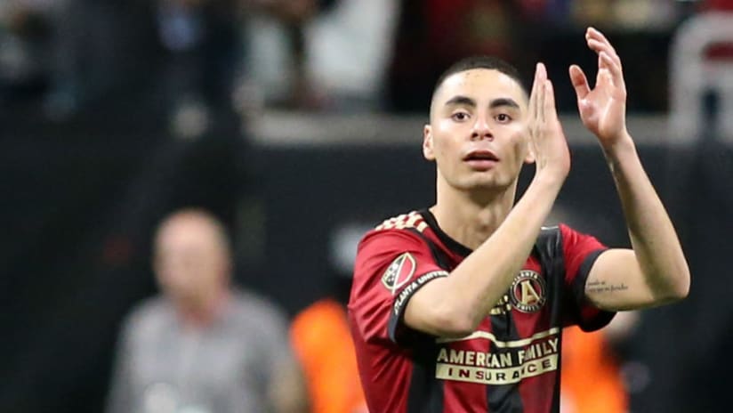Miguel Almiron - claps - leaves game