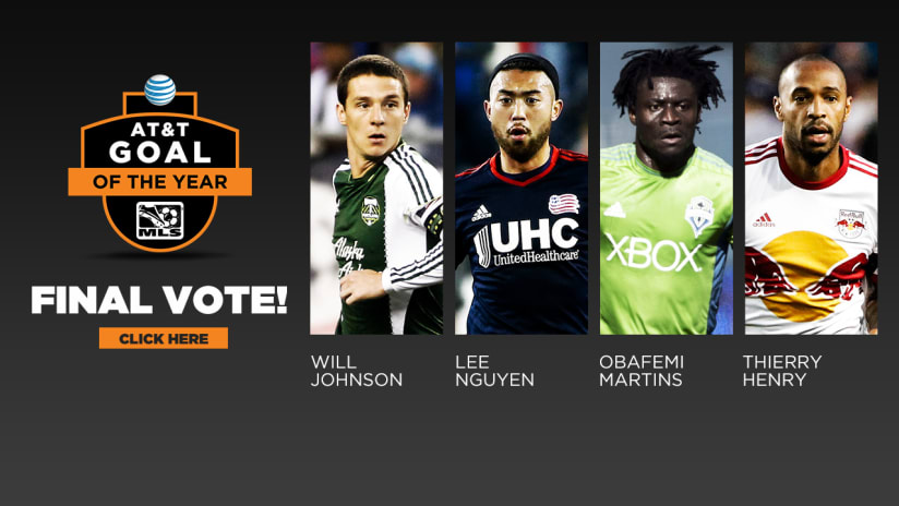 AT&T Goal of the Year, finalist 2014