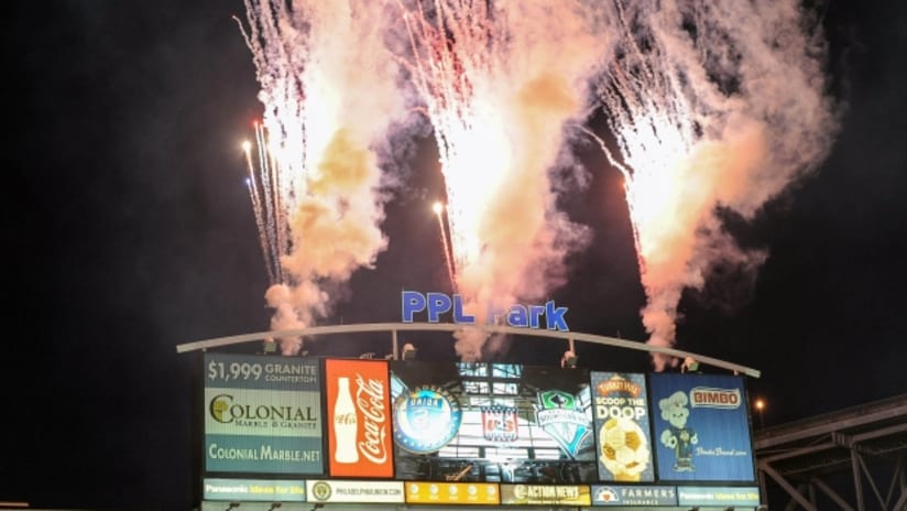 Philadelphia Union PPL Park fireworks at 2014 US Open Cup final