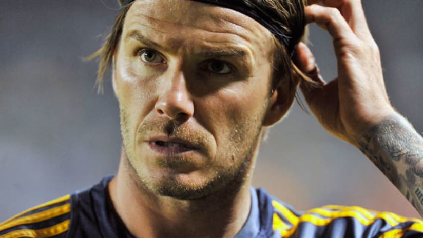 Beckham, close up of face, PSG interest
